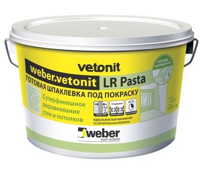 Weber Vetonit LR Pasta Готовая шпаклевка под покраску (20 кг)