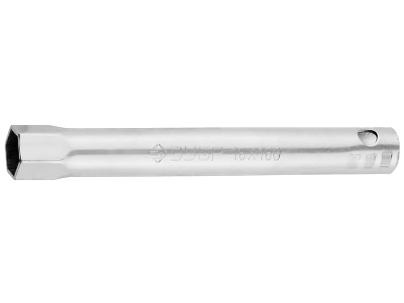 Ключ свечной Зубр "МАСТЕР" трубчатый, торцовый с резинкой, 160мм, 16мм