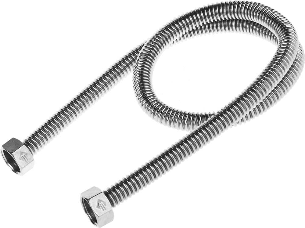 Подводка Зубр \"ЭКСПЕРТ\" сильфонная из нержавеющей стали, для воды, г/г ...