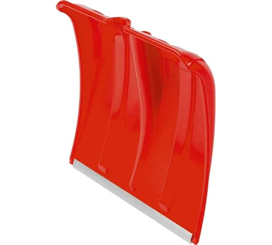 СИБИН ЛП-380, ширина 380 мм, пластиковая, с алюминиевой планкой, без черенка, снеговая лопата (421832)