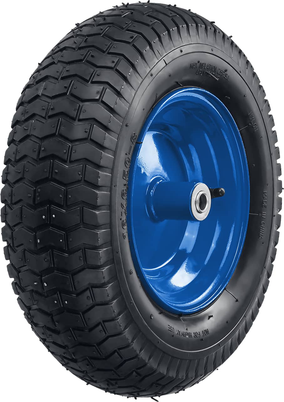 ЗУБР КПВ-1, 6.5″ х 390 мм, для тачки (арт. 39907), стальной диск, раб. давление 1.8 - 2 атм, пневматическое колесо, Профессионал (39902-1)