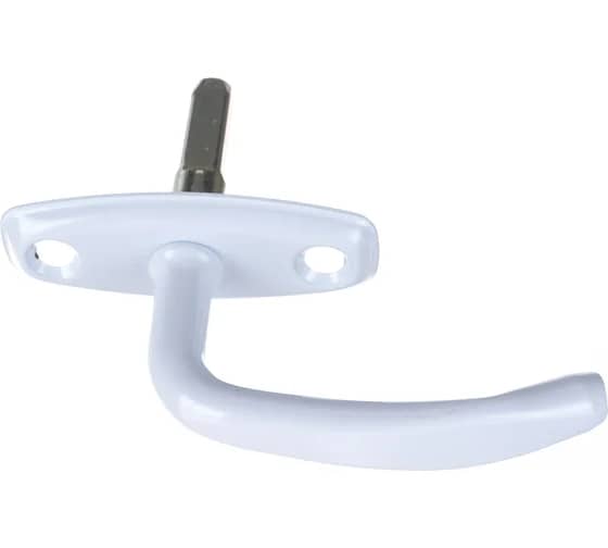 РО1, полимерное покрытие, цвет белый, оконная поворотная ручка (37720)