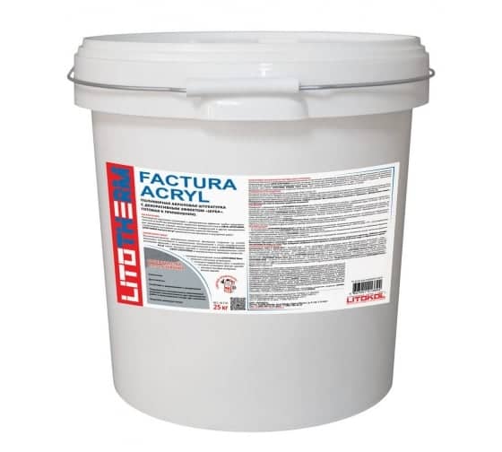 Литокол LITOTHERM Factura Acryl (2,0 мм) штукатурка декор. акриловая "шуба", пастельный, 25кг