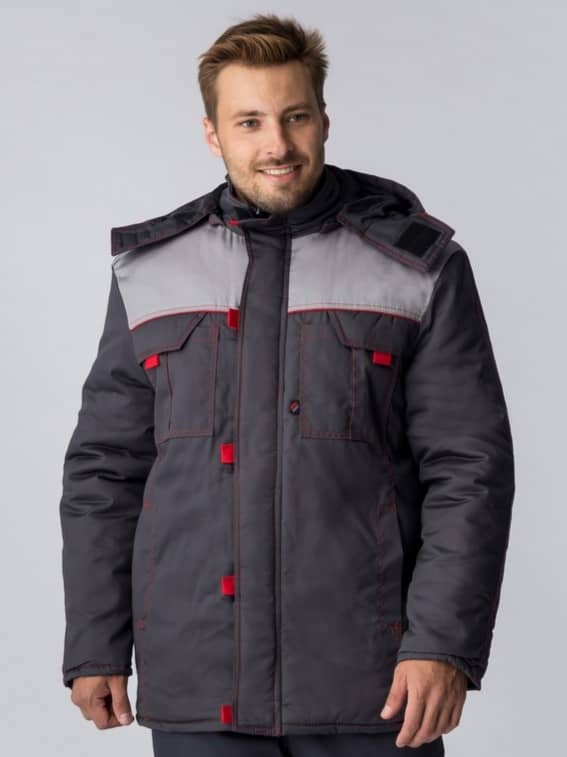 Куртка зимняя Фаворит NEW (тк.Балтекс,210), т.серый/серый, 44-46/ 182-188