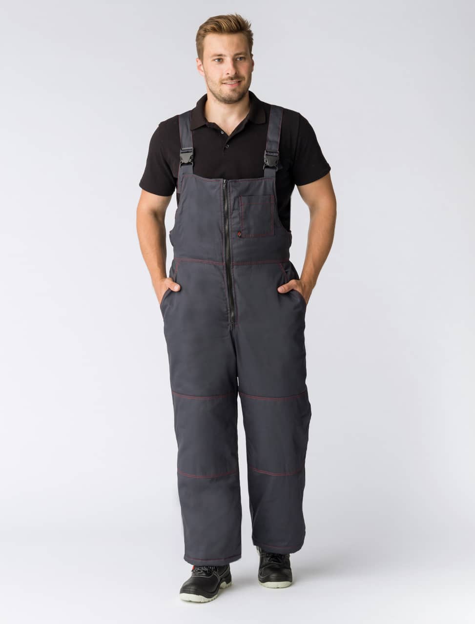 Полукомбинезон зимний Фаворит NEW (тк.Балтекс,210), т.серый, 48-50/ 182-188