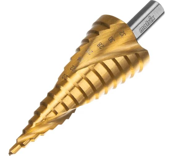 MATRIX Сверло ступенчатое,4-6-8-10-12-14-16-18-20-22-24-26-28-30-32 мм,HSS 72359