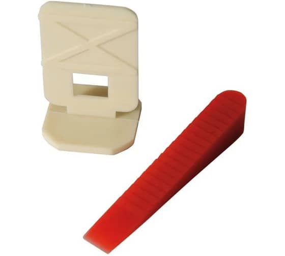 Система выравнивания плитки,1,5мм, стартовый набор, 40 клиньев + 40 П-образных зажимов (16770)