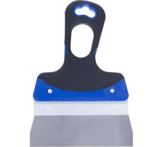 Шпатель фасадный 250 мм из нержавеющей стали с двухкомпонентной ручкой ПМ-Инструмент