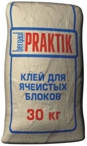 бергауф клей для ячеистых блоков практик морозостойкий 30кг
