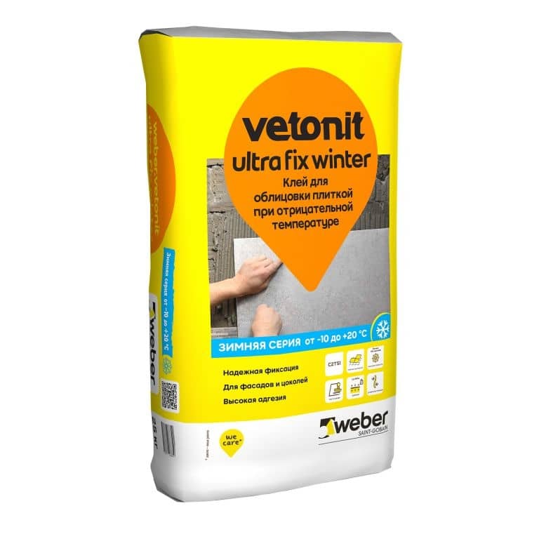 Weber Vetonit «Ultra Fix» Клей для крупноформатных материалов серый (25 кг)