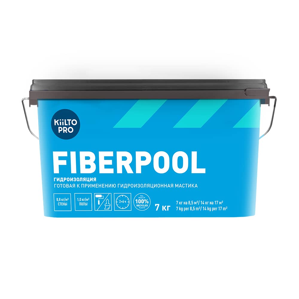 Kiilto «Fiberpool» (Fibergum) гидроизоляция полимерная каучуковая (14 кг)