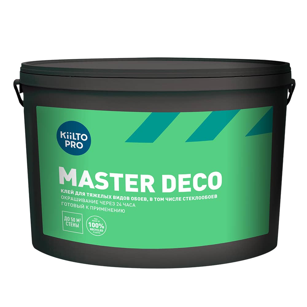 Kiilto «Master Deco» Клей для обоев под окраску, стеклообоев (10 л)