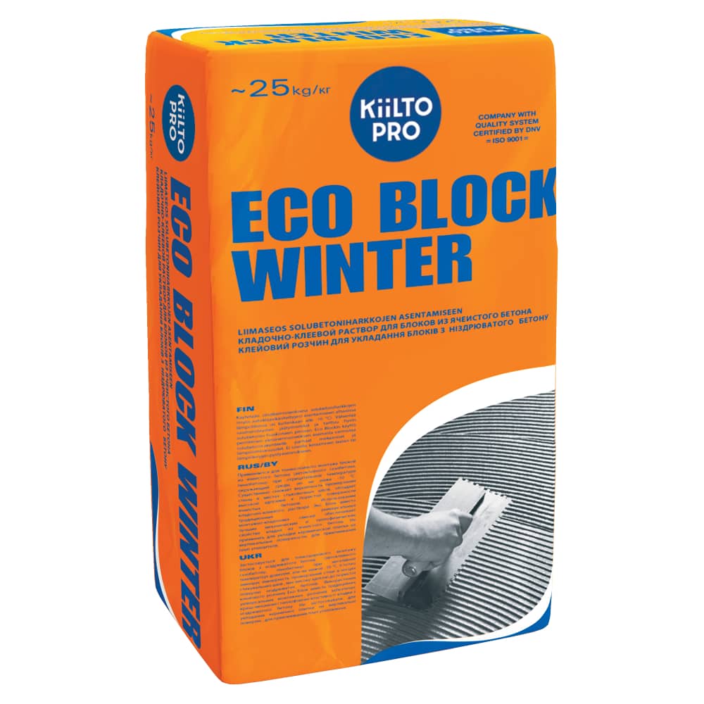 Kiilto «Eco Block Winter» Клей для газобетонных блоков зимний (25 кг)