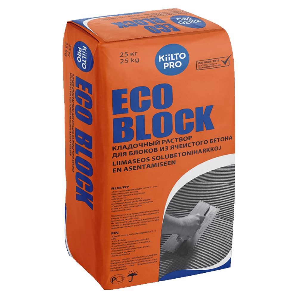 Kiilto «ECO BLOCK» Клей для газобетонных блоков (25 кг)