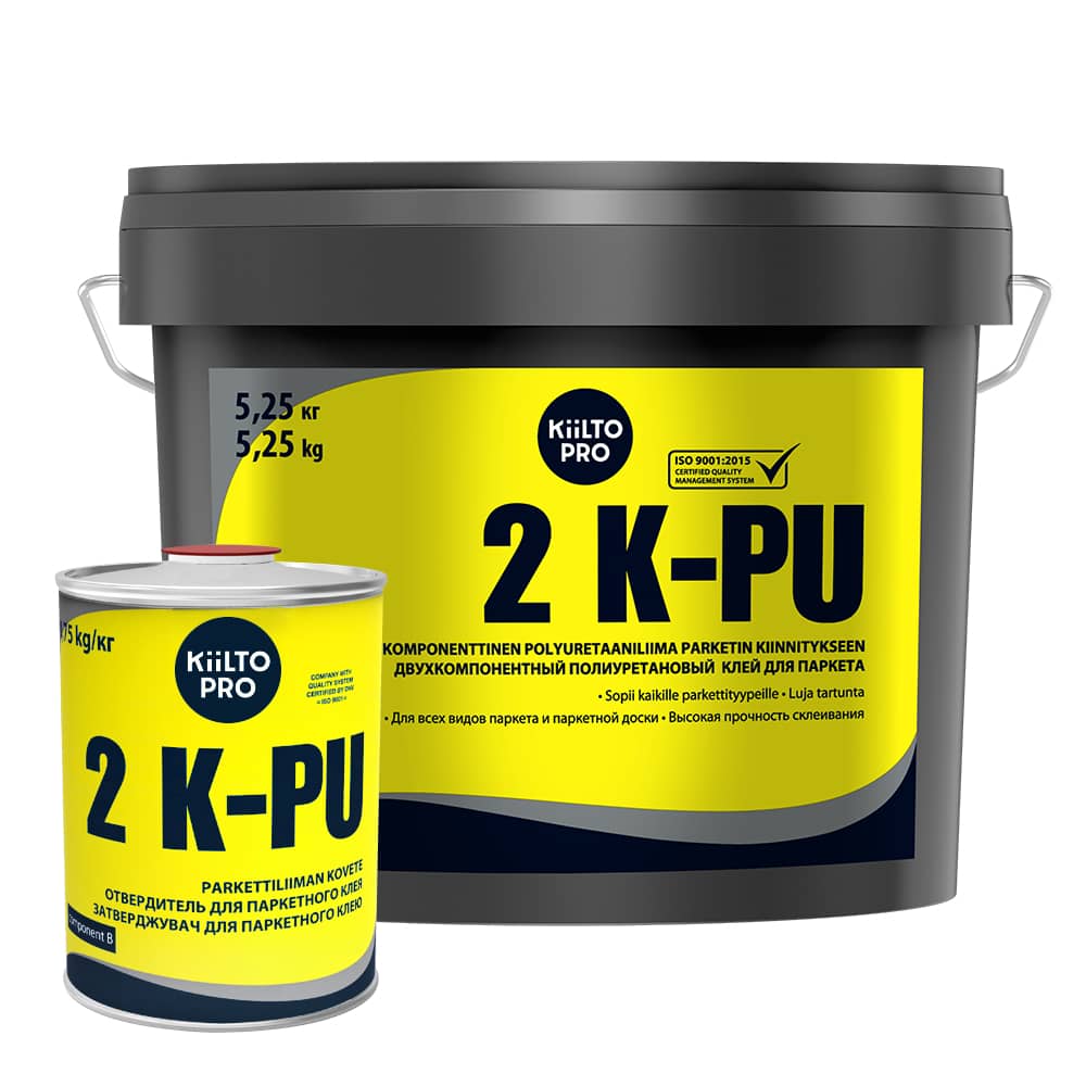 Kiilto «2K PU» Полиуретановый двухкомпонентный клей (5.45+0,55 л)