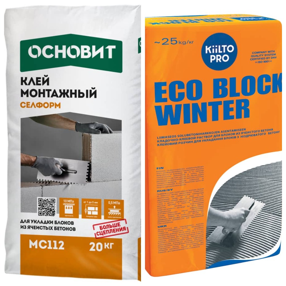 Клей для ячеистого бетона и пенополистеролбетона